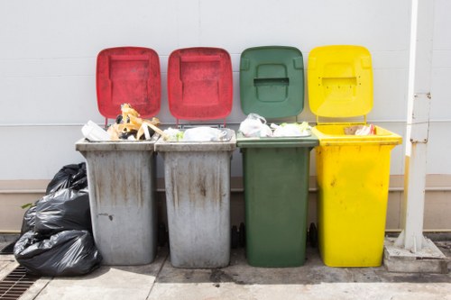 Residential and commercial recycling bins in Charlton