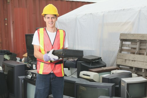 Professional movers managing belongings